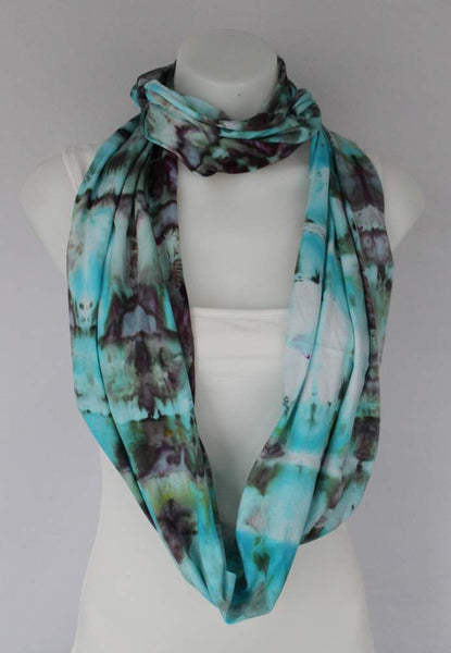 Cotton Infinity Scarf - ice dye - Undercurrent stained glass – A ...