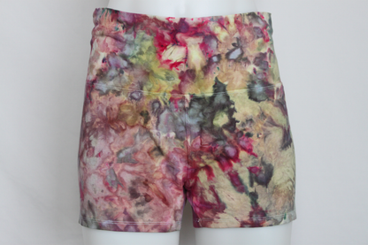 Yoga shorts size Large - Waterlilies crinkle